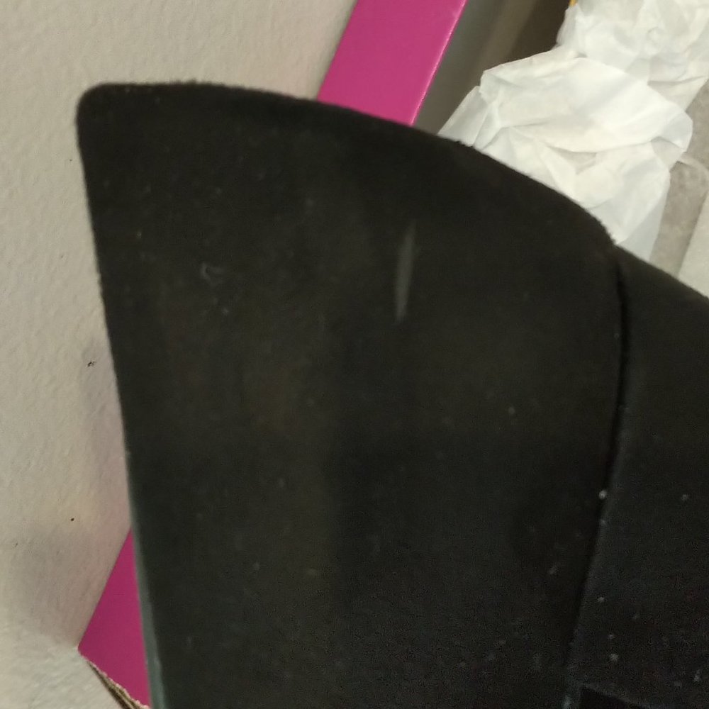 Easy Street Proper Pumps Sz 7 NEW 2" block heel BLACK SuperFlex sole SuperSuede - Picture 16 of 16